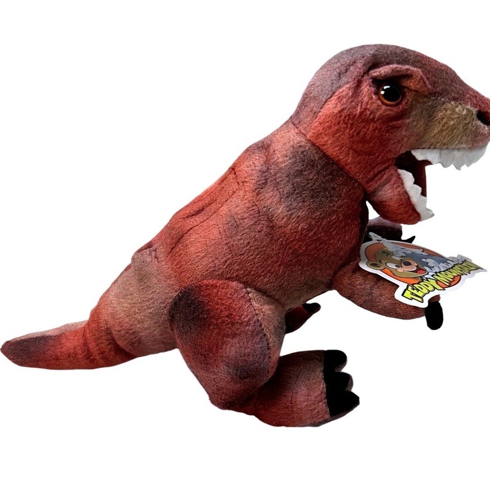 Teddy Mountain Rex the T-Rex 8 Inch Plush Dinosaur Red Brown Stuffed Animal 0543